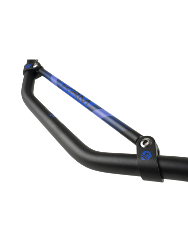 Guidon noir/bleu avec barre KRM Pro Ride sans mousse (défaut d'aspect)