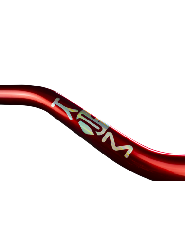 Guidon full rouge et holographique gros diamètre KRM Pro Ride sans mousse (défauts d'aspect)