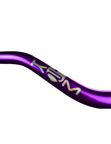 Guidon full violet et holographique gros diamètre KRM Pro Ride sans mousse (défauts d'aspect)