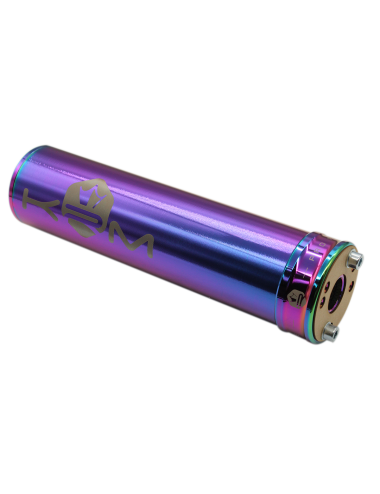 Silencieux KRM 70-90cc alu full Néo-chrome (défauts d'aspect)