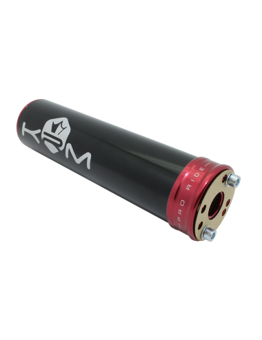 Silencieux KRM 70-90cc alu rouge (défauts d'aspect)