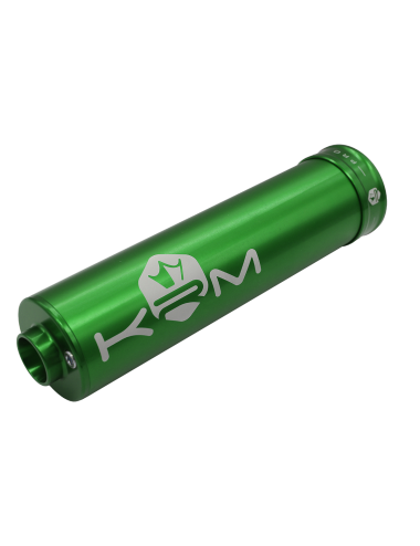 Silencieux KRM 70-90cc alu full vert (défauts d'aspect)