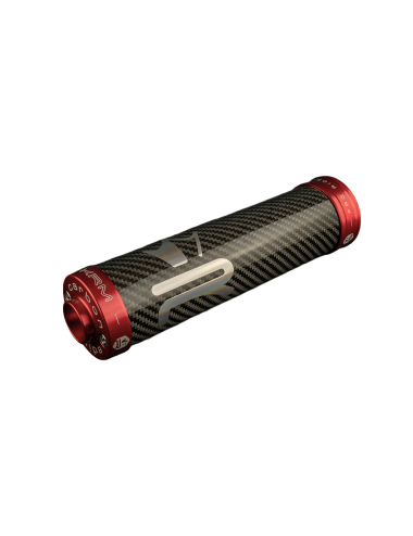Silencieux KRM carbone/holographique 70-90cc rouge