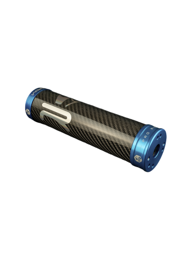 Silencieux carbone KRM 70-90cc bleu