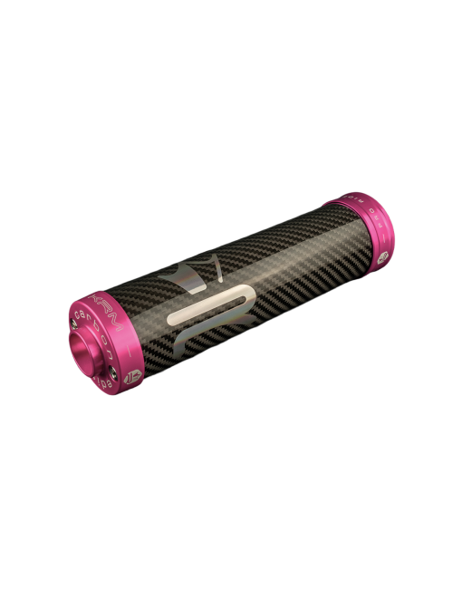 Silencieux KRM carbone/holographique 70-90cc rose