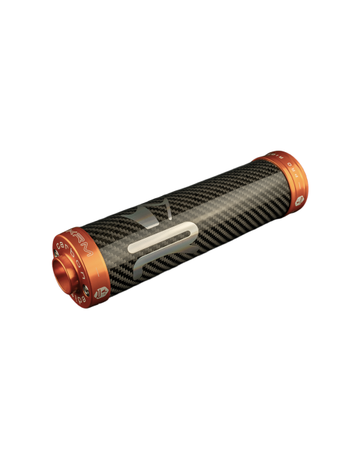 Silencieux KRM carbone/holographique 70-90cc orange