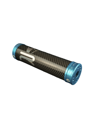 Silencieux KRM carbone/holographique 70-90cc turquoise