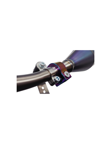 Pot KRM 100-115cc Derbi titane néochrome bleu/vert/violet