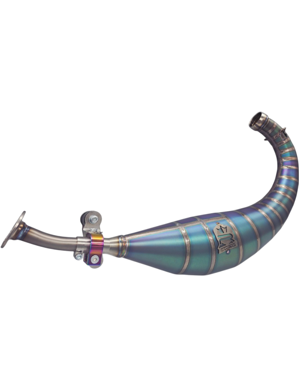 Pot KRM 100-115cc Derbi titane néochrome bleu/vert/violet