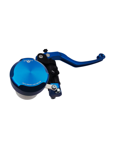 Maitre cylindre de frein avant radial - levier monobloc KRM noir/bleu