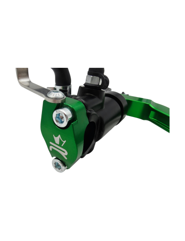 Maitre cylindre de frein avant radial - levier monobloc KRM noir/vert