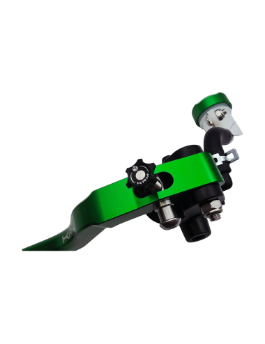 Maitre cylindre de frein avant radial - levier monobloc KRM noir/vert