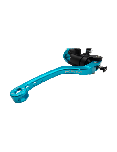 Maitre cylindre de frein avant radial - levier monobloc KRM noir/turquoise