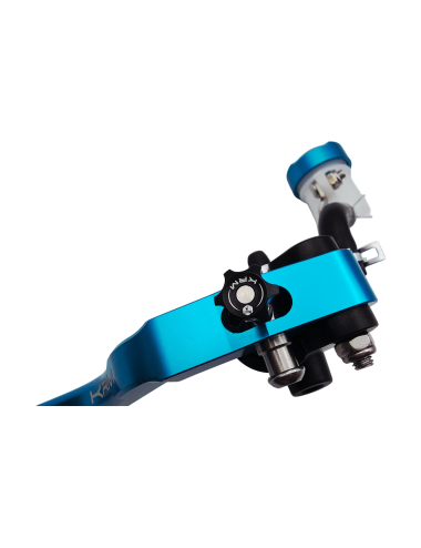 Maitre cylindre de frein avant radial - levier monobloc KRM noir/turquoise