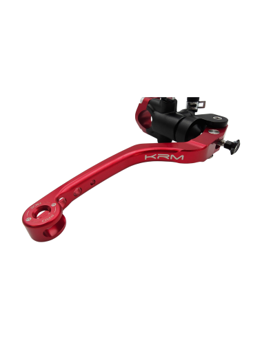 Maitre cylindre de frein avant radial - levier monobloc KRM noir/rouge