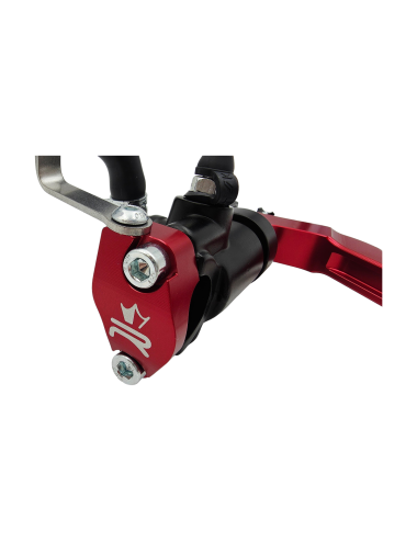 Maitre cylindre de frein avant radial - levier monobloc KRM noir/rouge