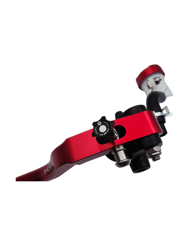 Maitre cylindre de frein avant radial - levier monobloc KRM noir/rouge