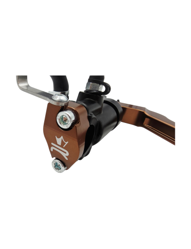 Maitre cylindre de frein avant radial - levier monobloc KRM noir/marron (bronze)