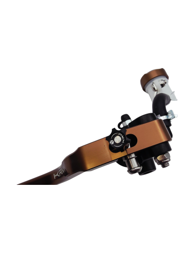 Maitre cylindre de frein avant radial - levier monobloc KRM noir/marron (bronze)