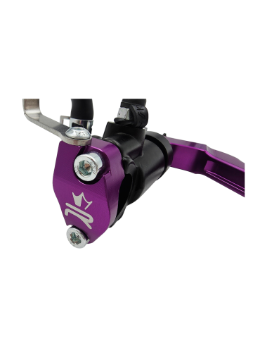 Maitre cylindre de frein avant radial - levier monobloc KRM noir/violet