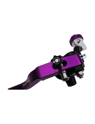 Maitre cylindre de frein avant radial - levier monobloc KRM noir/violet