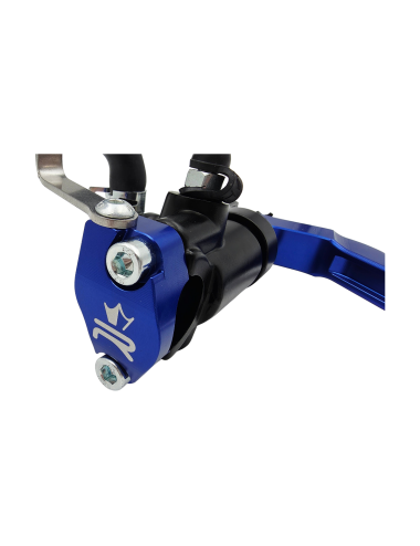Maitre cylindre de frein avant radial - levier monobloc KRM noir/bleu foncé
