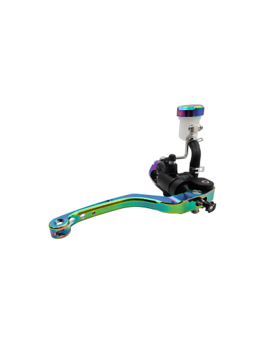 Maitre cylindre de frein avant radial - levier monobloc KRM noir/néo-chrome