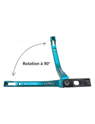 Levier de frein avant KRM repliable turquoise