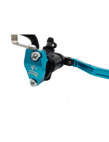Maitre cylindre de frein avant radial - levier repliable KRM noir/turquoise