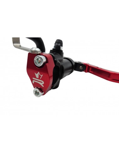 Maitre cylindre de frein avant radial - levier repliable KRM noir/rouge