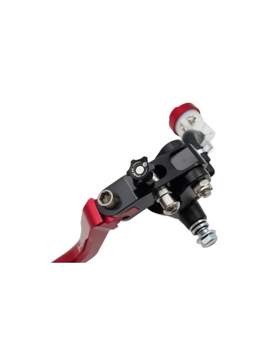 Maitre cylindre de frein avant radial - levier repliable KRM noir/rouge