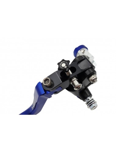 Maitre cylindre de frein avant radial - levier repliable KRM noir/bleu foncé