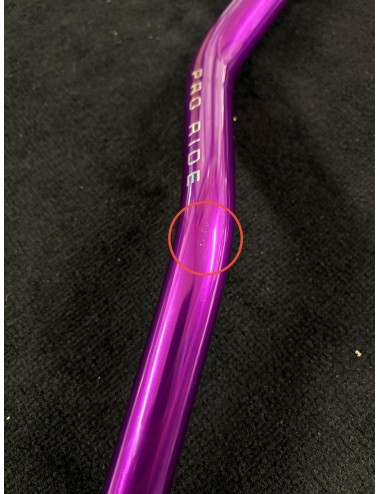 Guidon full violet et holographique gros diamètre KRM Pro Ride sans mousse (défauts d'aspect)