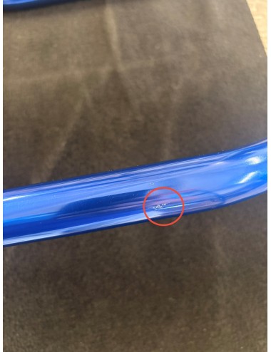 Guidon full bleu foncé et holographique gros diamètre KRM Pro Ride sans mousse (défauts d'aspect)