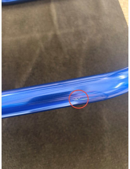 Guidon full bleu foncé et holographique gros diamètre KRM Pro Ride sans mousse (défauts d'aspect)