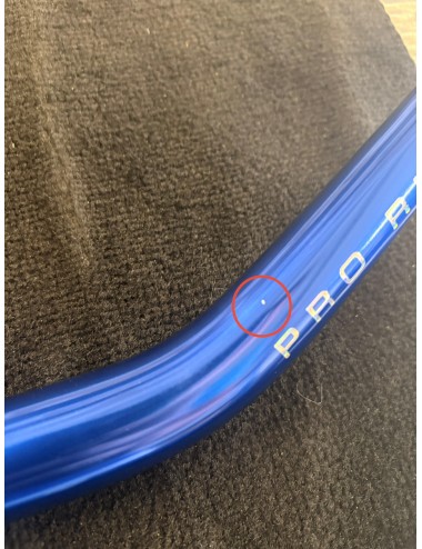 Guidon full bleu foncé et holographique gros diamètre KRM Pro Ride sans mousse (défauts d'aspect)