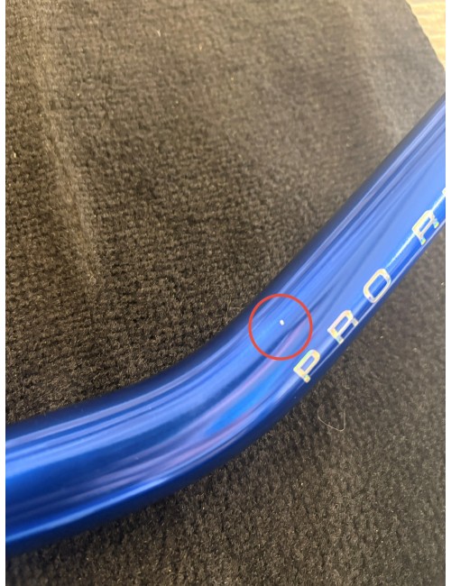 Guidon full bleu foncé et holographique gros diamètre KRM Pro Ride sans mousse (défauts d'aspect)