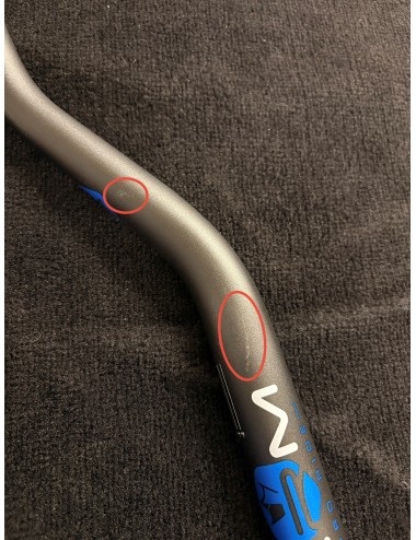 Guidon noir/bleu gros diamètre KRM Pro Ride sans mousse (défauts d'aspect)