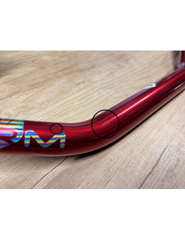 Guidon full rouge et holographique gros diamètre KRM Pro Ride sans mousse (défauts d'aspect)