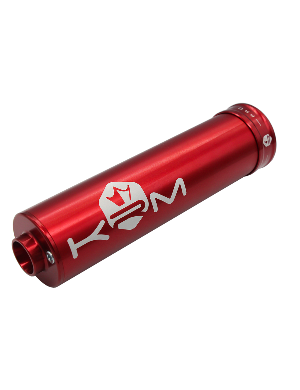 Silencieux KRM 50-70cc alu full rouge (défauts d'aspect)