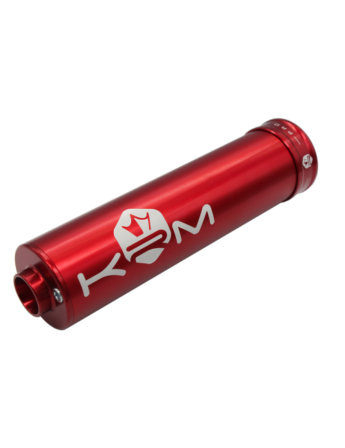 Silencieux KRM 50-70cc alu full rouge (défauts d'aspect)