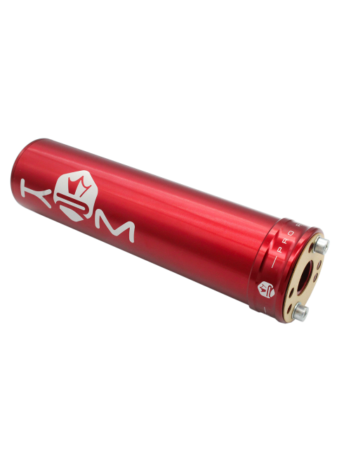 Silencieux KRM 50-70cc alu full rouge (défauts d'aspect)