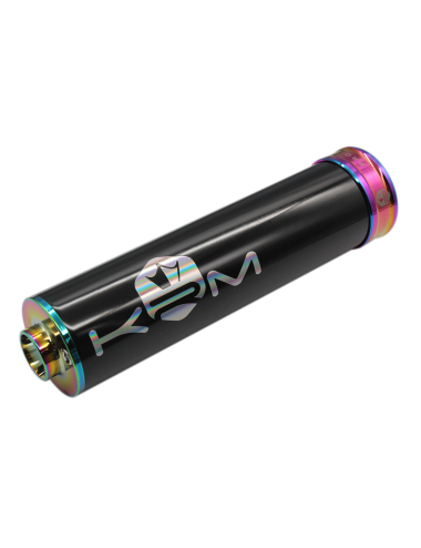 Silencieux KRM 50-70cc alu noir/Néo-chrome/holographique (défauts d'aspect)