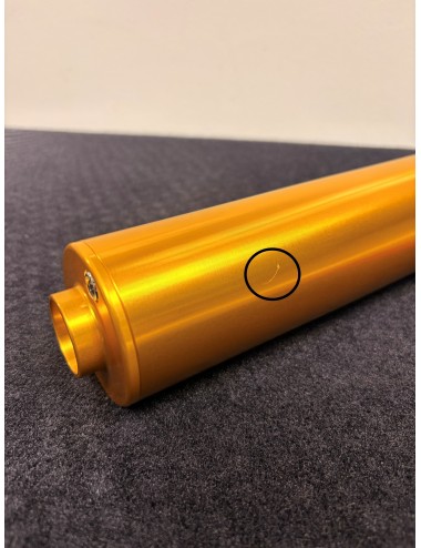 Silencieux KRM 70-90cc alu full or (défauts d'aspect)