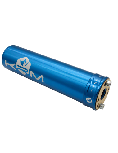 Silencieux KRM 70-90cc alu full bleu (défauts d'aspect)