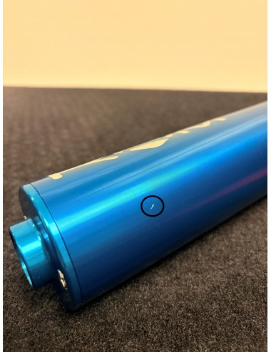 Silencieux KRM 70-90cc alu full bleu (défauts d'aspect)