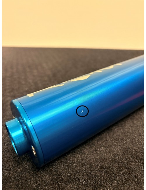 Silencieux KRM 70-90cc alu full bleu (défauts d'aspect)
