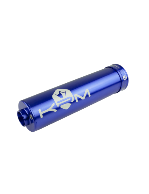 Silencieux KRM 90-110cc alu full bleu foncé (défauts d'aspect)