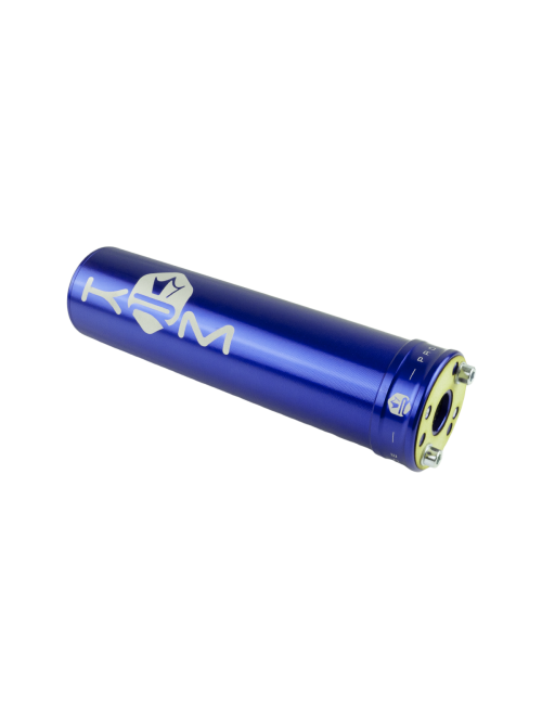 Silencieux KRM 90-110cc alu full bleu foncé (défauts d'aspect)