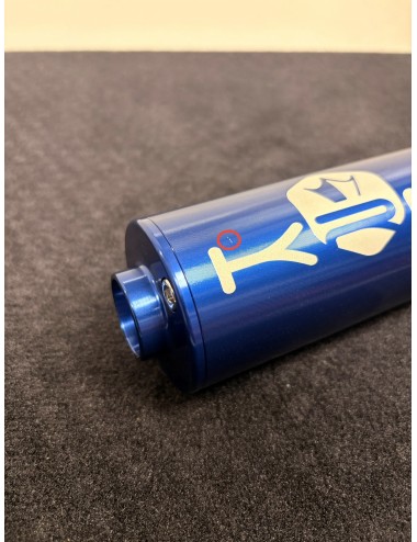 Silencieux KRM 90-110cc alu full bleu foncé (défauts d'aspect)